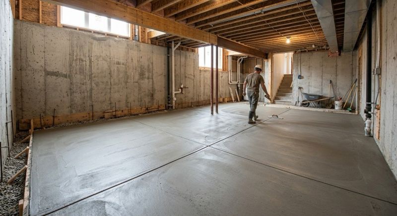 Basement Concrete Installation in Cedar Springs, MI
