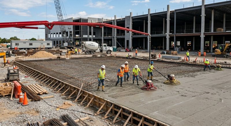 Commercial Slab Installation in Rockford, MI