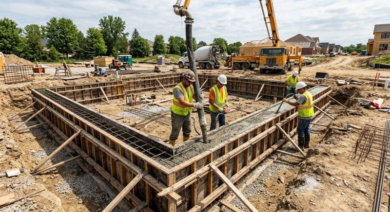 Foundation Wall Pouring in Alto, MI
