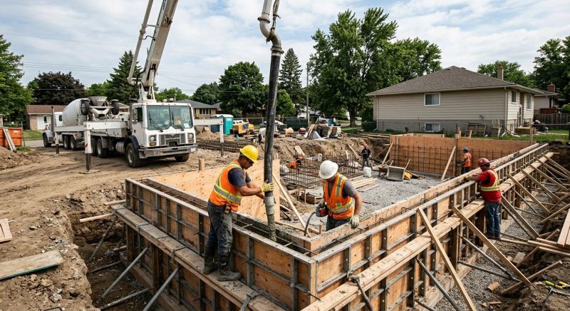 Foundation Wall Pouring in Sparta, MI